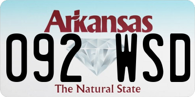 AR license plate 092WSD