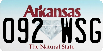 AR license plate 092WSG