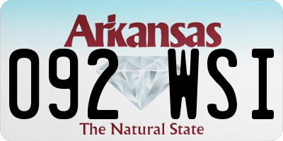 AR license plate 092WSI