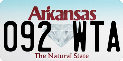 AR license plate 092WTA