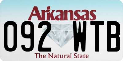 AR license plate 092WTB