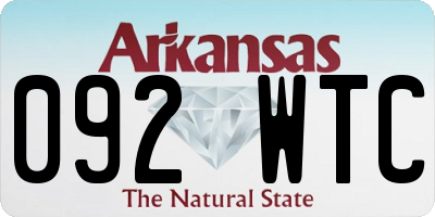 AR license plate 092WTC