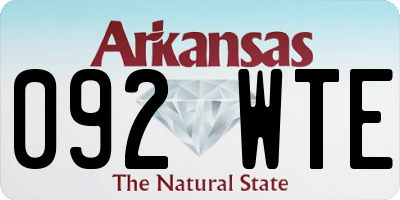 AR license plate 092WTE