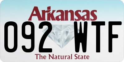 AR license plate 092WTF