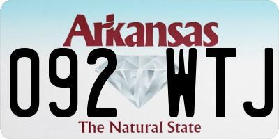 AR license plate 092WTJ