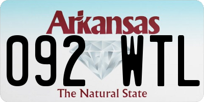AR license plate 092WTL