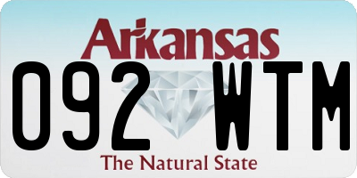 AR license plate 092WTM