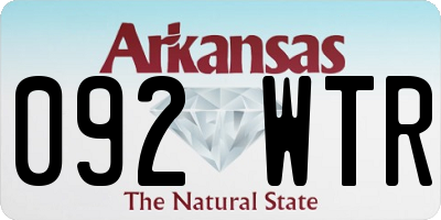 AR license plate 092WTR
