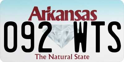 AR license plate 092WTS
