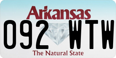 AR license plate 092WTW