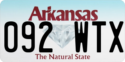 AR license plate 092WTX