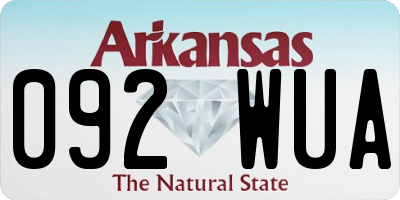 AR license plate 092WUA