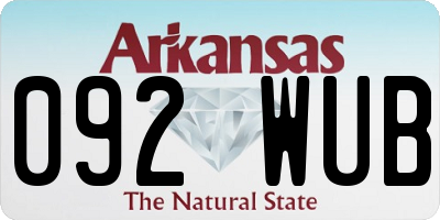 AR license plate 092WUB