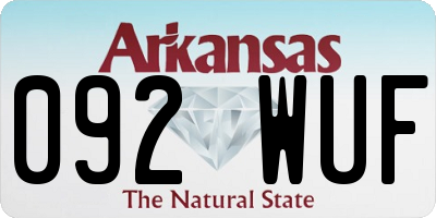 AR license plate 092WUF