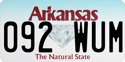 AR license plate 092WUM