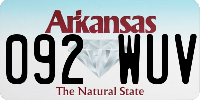AR license plate 092WUV