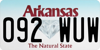 AR license plate 092WUW