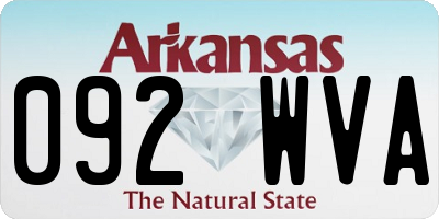 AR license plate 092WVA