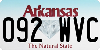 AR license plate 092WVC
