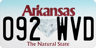 AR license plate 092WVD
