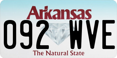 AR license plate 092WVE