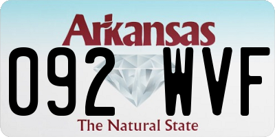 AR license plate 092WVF