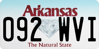 AR license plate 092WVI