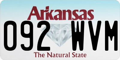 AR license plate 092WVM