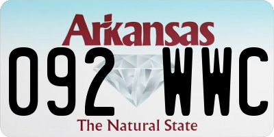 AR license plate 092WWC