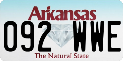 AR license plate 092WWE