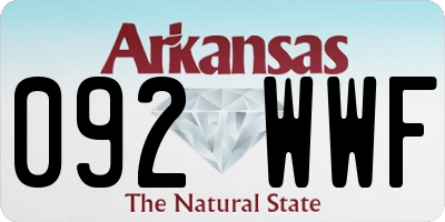 AR license plate 092WWF