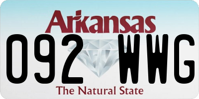 AR license plate 092WWG