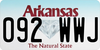 AR license plate 092WWJ