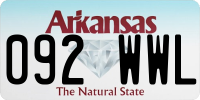 AR license plate 092WWL