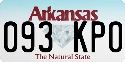 AR license plate 093KPO