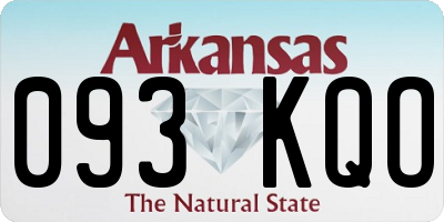 AR license plate 093KQO