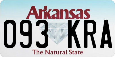AR license plate 093KRA
