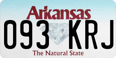 AR license plate 093KRJ