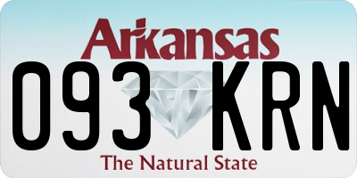 AR license plate 093KRN