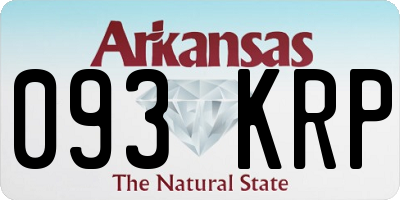 AR license plate 093KRP
