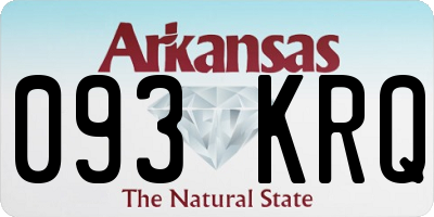 AR license plate 093KRQ