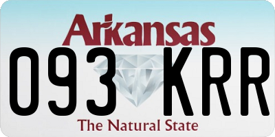 AR license plate 093KRR