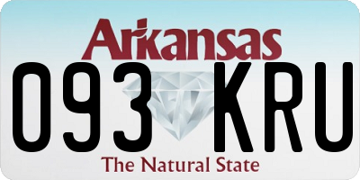 AR license plate 093KRU