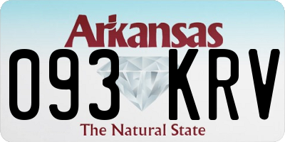 AR license plate 093KRV