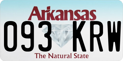 AR license plate 093KRW
