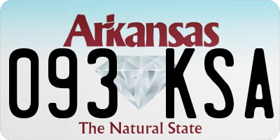 AR license plate 093KSA