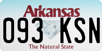 AR license plate 093KSN