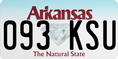 AR license plate 093KSU