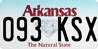 AR license plate 093KSX