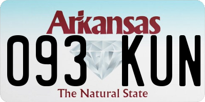 AR license plate 093KUN